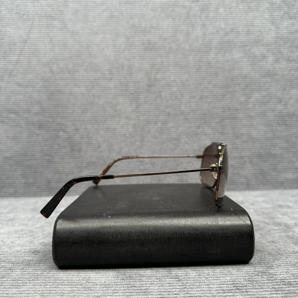 Armani Exchange AX181/S Aviator Y2K Sunglasses Brown Metal Tortoise 62-12-140
